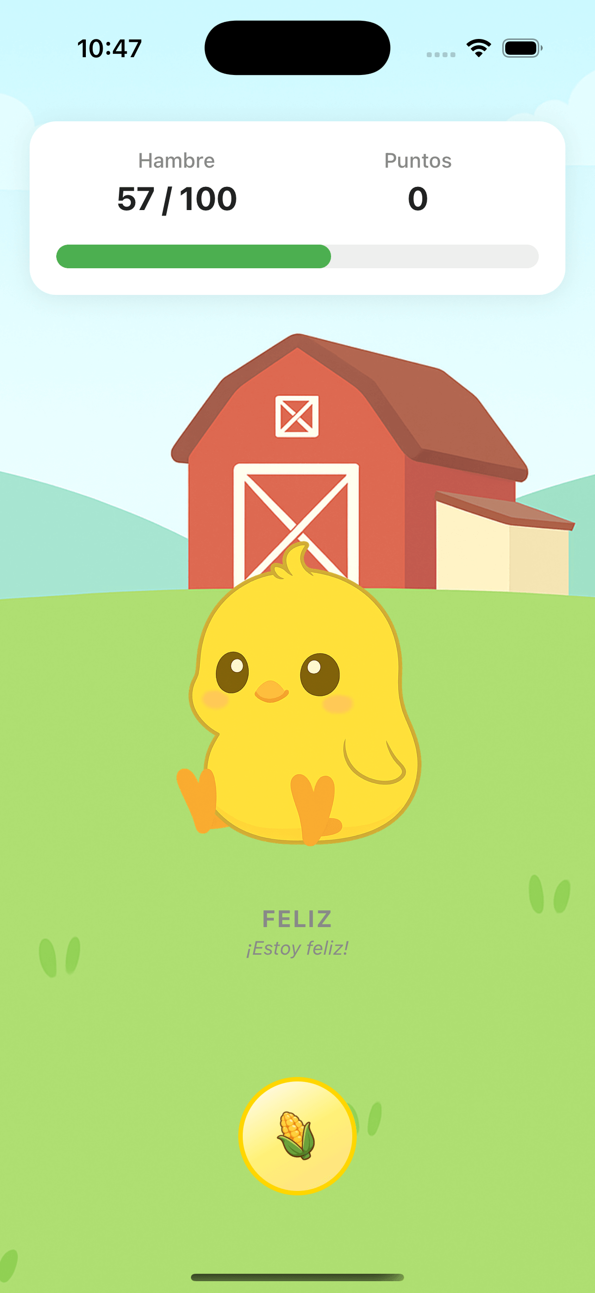 Mi Pollito Feliz - Interacción